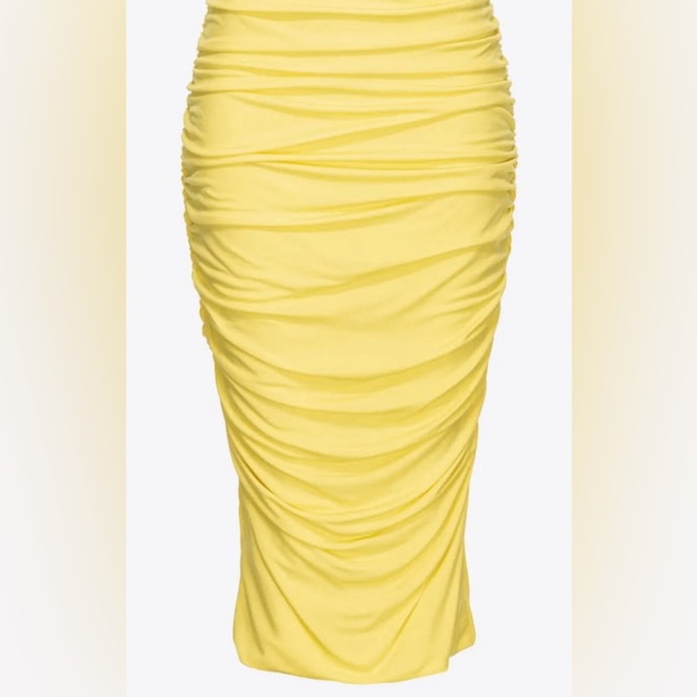 Ruched Yellow Skirt - Picture 8 of 9